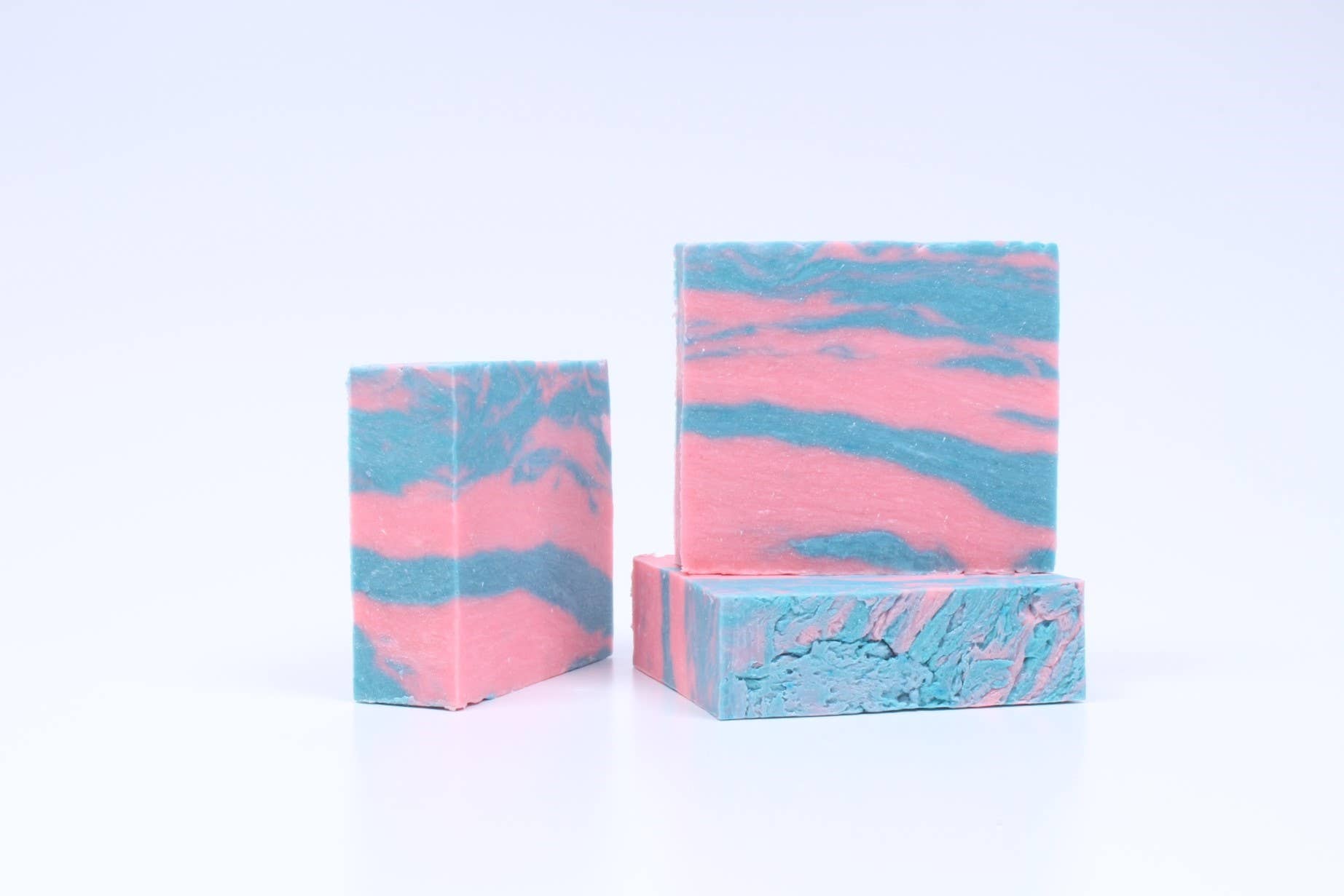 Cotton Candy Soap: Cut 10 bars and boxed-White Boxes