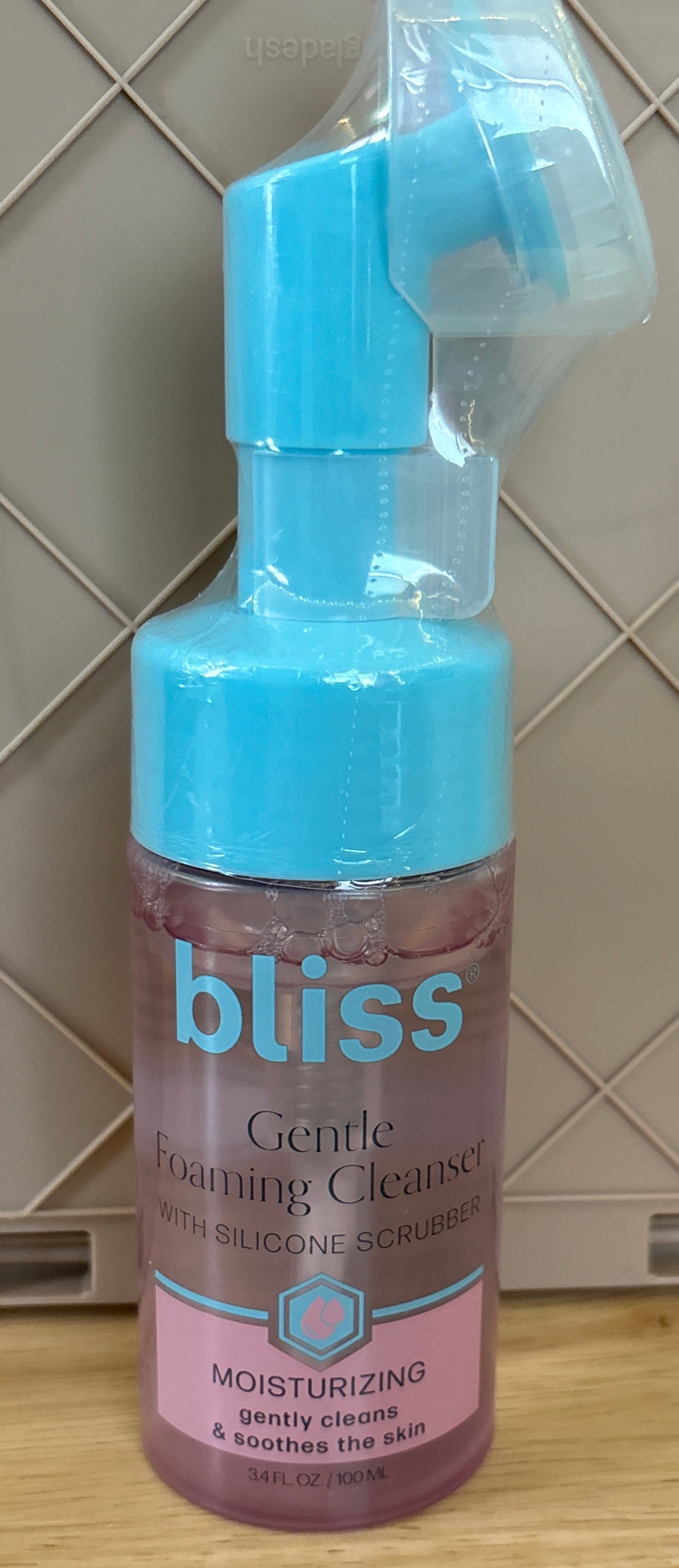 Bliss Gentle Foaming Cleanser with Silicone Scrubber.