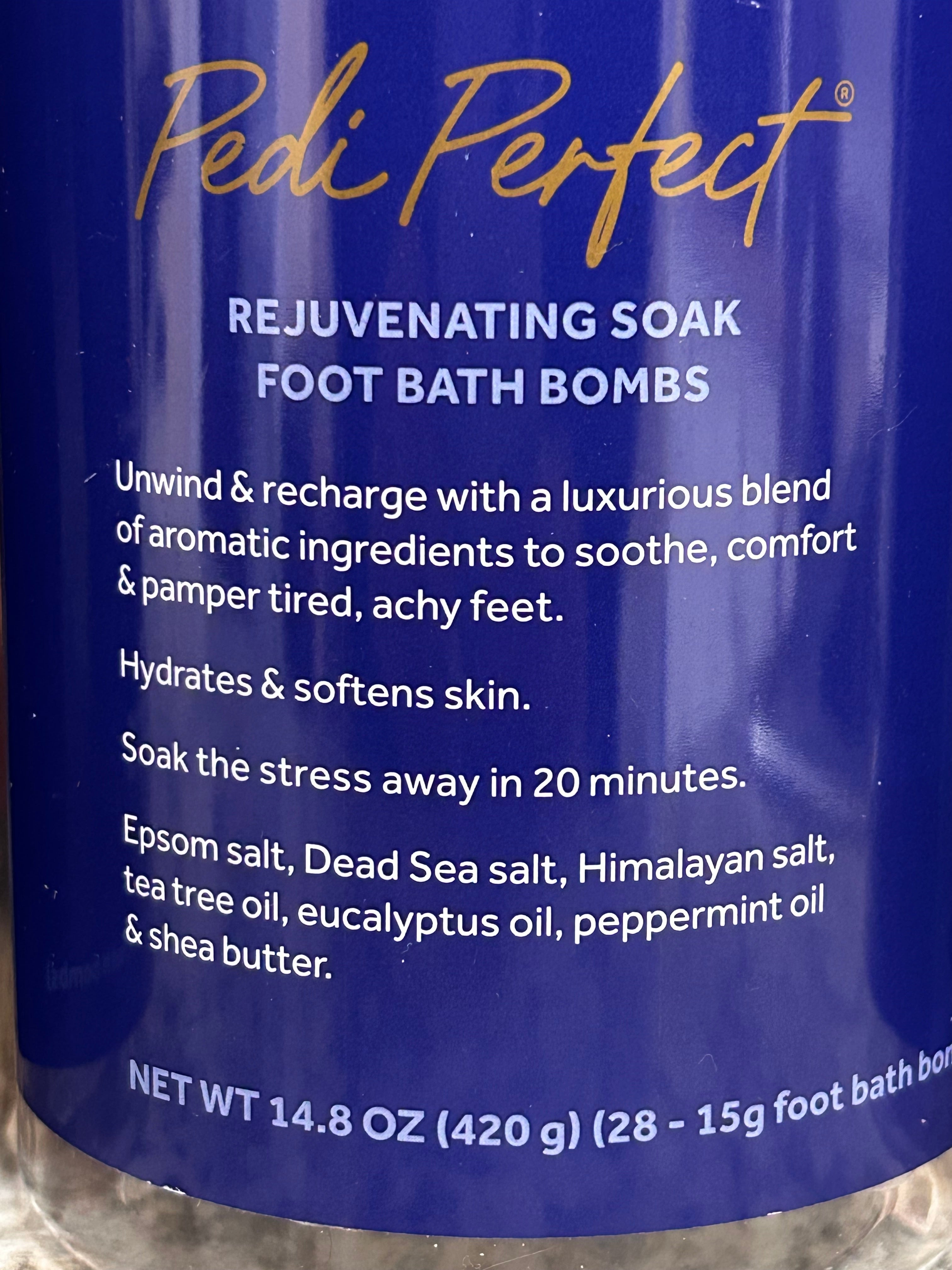 Amopé Pedi Perfect Foot Soak Bath Bombs - Relaxing Spa Fizzies 28ct