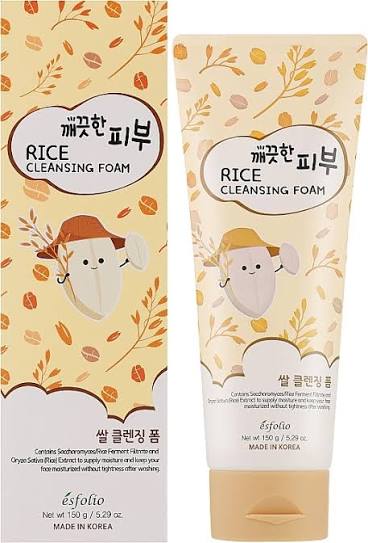 Esfolio Rice Facial Cleansing Foam