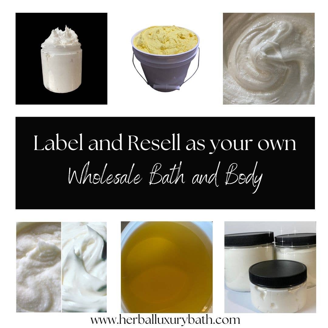 8 oz Unlabeled Foaming Sugar Scrub- label and resell as you: Clear w/ ribbed black lid / Cotton Candy